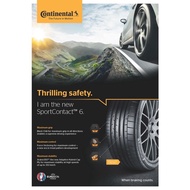255/35/19, 275/30/19, 255/30/20, 275/35/20 CONTINENTAL SPORT CONTACT 6 NEW TYRE TIRE TAYAR
