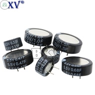 GD 1PCS C Type 5.5V Super Capacitor 0.1F 0.22F 0.33F 0.47F 1F 1.5F 4.0F Button Farad Capacitor New O