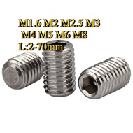 Set Screw Grub Screw/Grub Screw DIN916/Stainless Steel 304 Hex Socket Set Screw M1.6/M2/M2.5/M3/M4/M