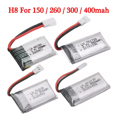 3.7V 150mAh 260mAh 300mAh 400mAh RC Plane Rechargeable lipo Battery for Remote Control FX620 FX820 F