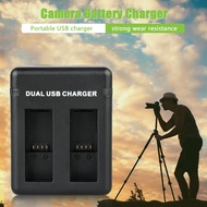 《Black bat》 Pack Charger Outdoor Sightseeing Chargeable Dual Battery Accessories for GoPro Hero 9 Cell Power Cradle Station