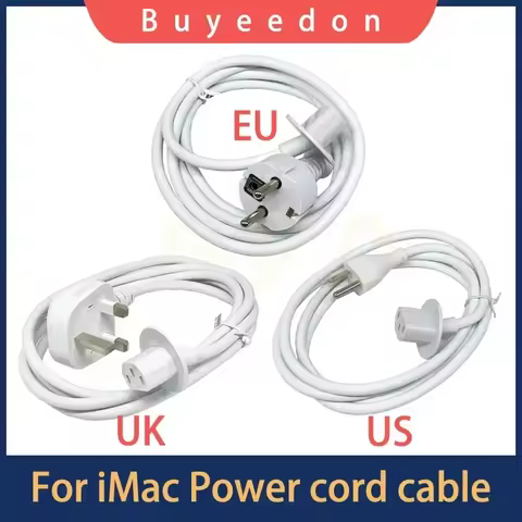 New EU UK US Plug AC Power Cable Adapter Wall Power Cord Extension Charger For iMac 21.5" 27" A1418 