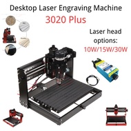 Good CNC 3020 Plus Desktop Laser Engraving and Cutting Machine with 10W/15W/20W Laser Head, Suitable