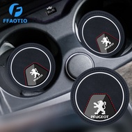 FFAOTIO Silicone Car Cup Mat Anti Slip Mat Car Interior Accessories For Peugeot 308 3008 5008 Partne
