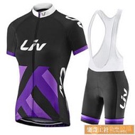 可開發票 女款LIV夏季車隊單車騎行極速競技版 自行車吸濕排汗 萊卡材質透氣短車衣纖細材質短車褲 腳踏車 車衣