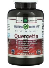 🌈 洋蔥素/ 二水槲皮素 / 槲皮素 🌈Amazing Nutrition Quercetin 500 毫克 120 粒素食膠囊 🌈 使用方式 作爲膳食補充劑，成年人每日 1 粒素食膠囊，建議隨餐服用