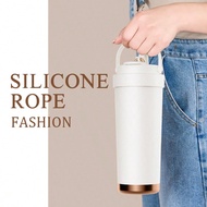 Insulated Stainless Steel Water Bottle With Retractable Straw, 25oz (750ml) Car Cup, Coffee Mug With