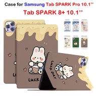 For Samsung Tab SPARK Pro 10.1'' Fashion cute cartoon Flip Cover Sweatproof With Sleep/Wake Function