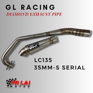 GL RACING EXHAUST PIPE MUFFLER DIAMOND S Serial 35MM LC Lc135 EKZOS PAIP