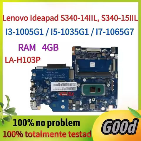 For Lenovo Ideapad S340-15IIL S340-14IIL Laptop Motherboard.LA-H103P Mainboard, I3-1005G1,I5-1035G1,