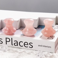 Natural Pink Crystal Massage Stone Facial Eye Beauty Presser Mushroom Massage Stone Jade Scraping St