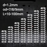 【KZS】d1.2mm SUS304 outer diameter 7-8-9mm length 10-150mm pressure spring