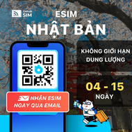 eSIM du lịch Nhật Bản - Không giới hạn dung lượng theo ngày ( 04 -15 ngày) - Gohub gửi eSIM qua emai