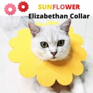 [Stock in Malaysia]Elizabeth Collar Pet Collar Sunflower Style Cat Collar Elizabethan Collar Pet Col