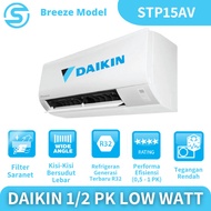 ac daikin 1/2 pk low watt stp15av refrigrant r32 - unit + pasang