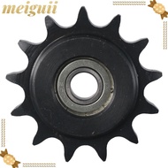 MEIGUII Chain Idler Sprocket, C45 Carbon Steel 10mm Bore 1/2" Pitch Convex Idler Gear, Durable 13 To