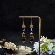 [藏缘阁]双虎牙黑金耳坠zyg417 [Zangyuange] Double Tiger Tooth Black Gold Earrings zyg417