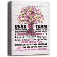 Canvas Wall Art Dear My Team Inspirational Quote Canvas Prints Poster Canvas Wall Art For Office Wom