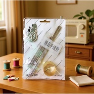 Hand sewing needle set, premium sewing needle set includes long needle, sewing needle and needle thr