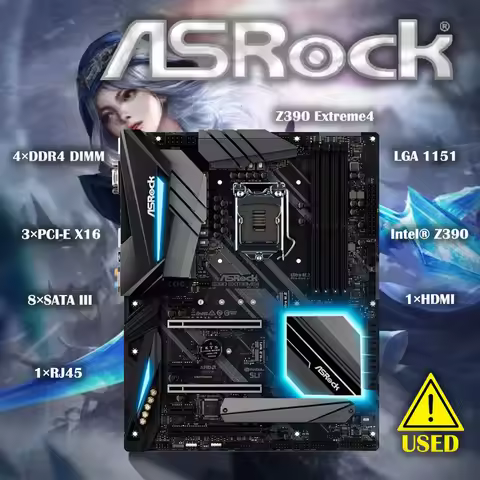 ASRock Z390 Extreme4 Original Desktop 1151 Motherboard Z390 Socket LGA1151 DDR4 SATA3 USB3.0 M.2