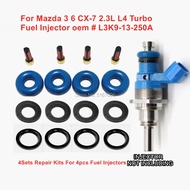 4Sets/16Pcs GDI Fuel Injector Repair Kits For Mazda 3 6 CX-7 2.3L L4 Turbo L3K9-13-250A E7T20171 (20