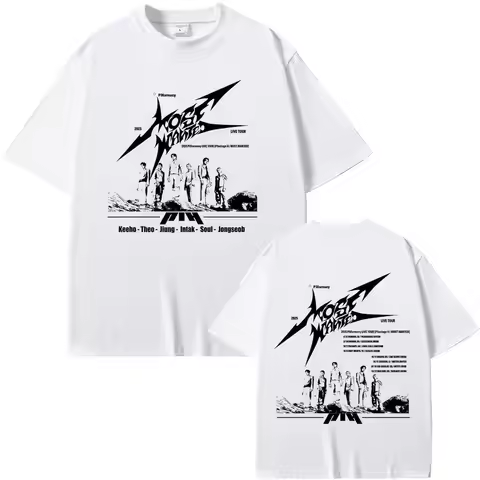 2026 Summer New P1Harmony Live Tour Hot-seling Men's Women's Korean Kpop Casual Cotton Oversized T-s