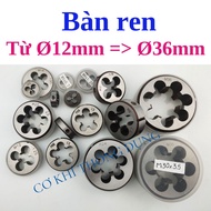 Threaded table from Ø 12mm => Ø 36mm - GOOD TYPE - plastic box (BZ)