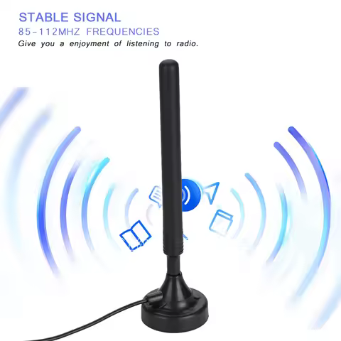 Radio Aerial Amplifier USB FM Antenna Household 25dB High Gain FM Radio Antenna High Sensitivity USB