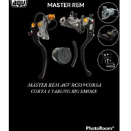 Master brake Agv Rcs19 Corsa Corta Set 1 tube Big Smoke + Left Universal Vixion, Cb, Cbr, R15, R25, 