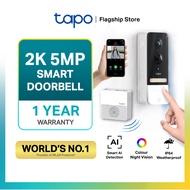 [TAPO OFFICIAL] TP-Link Tapo D230S1 Smart Video Doorbell Camera 5MP Resolution 512 GB Storage 180 Days Rechargeable Batt (HUB Provided)