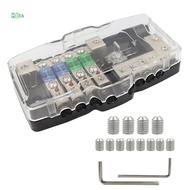 1 Set Power Distribution Block Fuse Block Car Audio 4 Way MIDI Fuse Block for Auto UTV Boat Stereo A