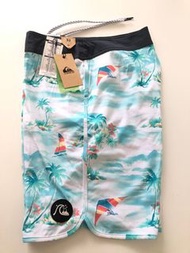 QUIKSILVER 澳洲 男生 海灘褲（SURFSILK MYSTIC SESSIONS 19 衝浪褲 尺寸32-藍色）