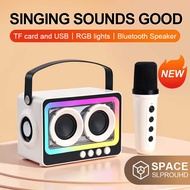 K Song Bluetooth Speaker Outdoor Portable KTV Audio Microphone Integrated Subwoofer K Song Speaker