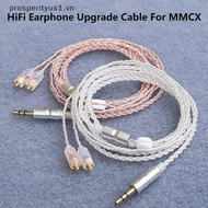[prosperityus1] HiFi Earphone Upgrade Cable MMCX 3.5mm 1.2m Silver Plated Core Cable For Sennheiser 