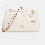 Coach Nora Kisslock Crossbody White 連麈袋
