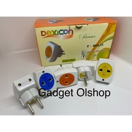 Multi LED T-Adapter - Multifunction Plug - Colorful T-Plug - SNI Certified Plug (Pack of 5) extensio