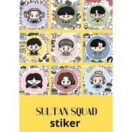 Cute SULTAN SQUAD viral stickers (9 pcs)
