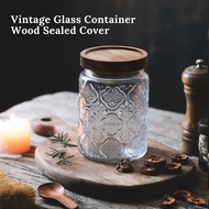 Balang Bekas Biskut Gelas Penutup Rapat Kuih Raya Hadiah | Vintage Glass Cookies Container Jar Bottl