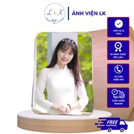 Ảnh Ép Gỗ Tráng Gương Bo Viền Bạc Để Bàn /Treo Tường In Ảnh Của Khách In Theo Yêu Cầu Nhiều Kích Th