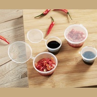 3 oz  Round Disposable PP Plastic Container Hinged 100/50pcs± Teka N Deli Container  SC70ML