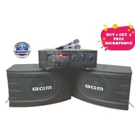 BGM Karaoke Amplifier D-5N & Speaker System MB-800NEW with Microphone 2pc (F.O.C)
