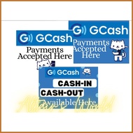 ✦ ▬ ✨ Accept Gcash Sticker Sign Gcash Signage for  Sari Sari Store Gcash Sign Gcash Signage PVC Sin