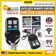 AKIRO 4 in 1 Autogate Door Remote Control Key Duplicator SMC5326 330/433Mhz Switch Auto Gate Controller FREE Battery