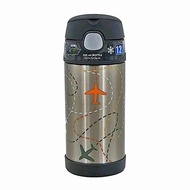 不銹鋼兒童吸管保溫杯 (灰色飛行軌跡)