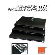 A4/A3 akar refillable clear file and akar A4/A3 Non refillable clear file