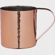 《KitchenCraft》錘紋不鏽鋼馬克杯(銅550ml) | 水杯 茶杯 咖啡杯 露營杯 不銹鋼杯