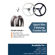 Sport Rim 3Batang Enkei PNP Y15/Y16/LC135/Y125/RS150/RSX/SRL115/SRL110 (Combo Set)