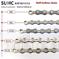 SUMC Semi-Hollow Chain Mountain Bike 30-Speed Folding Bike Road Bike 8 9 10-Speed 11-Speed 12-Speed 