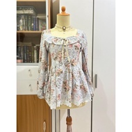Liz Lisa Brocade Floral Vintage Top Himekaji Gayaru Brocade Top