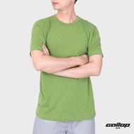 GALLOP : Mens Wear เสื้อยืดคอกลม ผ้าทอพิเศษ ECO Tees รุ่น GT9141 โทนสี Fashion มี 2 สี Lemon Green - เขียวมะนาว  Deep Purple - ม่วงเข้ม